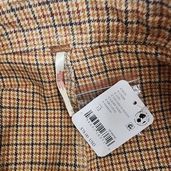 Free People Size 12 Women's Serena Micro Skort Plaid Flanel - Picture 7 of 11